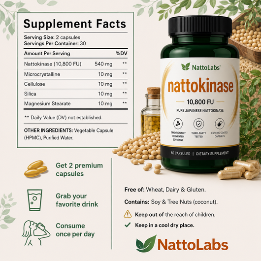 NattoLabs Pure Nattokinase 10,800 FU